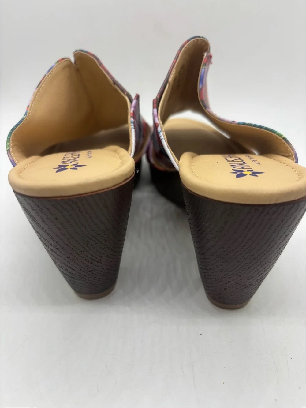 Womens Anuschka Anaya Platform Sandal Block Heel Painted Floral Women’s 8 EU 39 - Picture 4 of 10